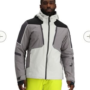 NWT Men's Obermeyer Grey and Black Foundation Ski Jacket